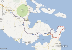 The island is between Bacon and Prieto Diaz at KM  607. Sorsogon City is KM 580